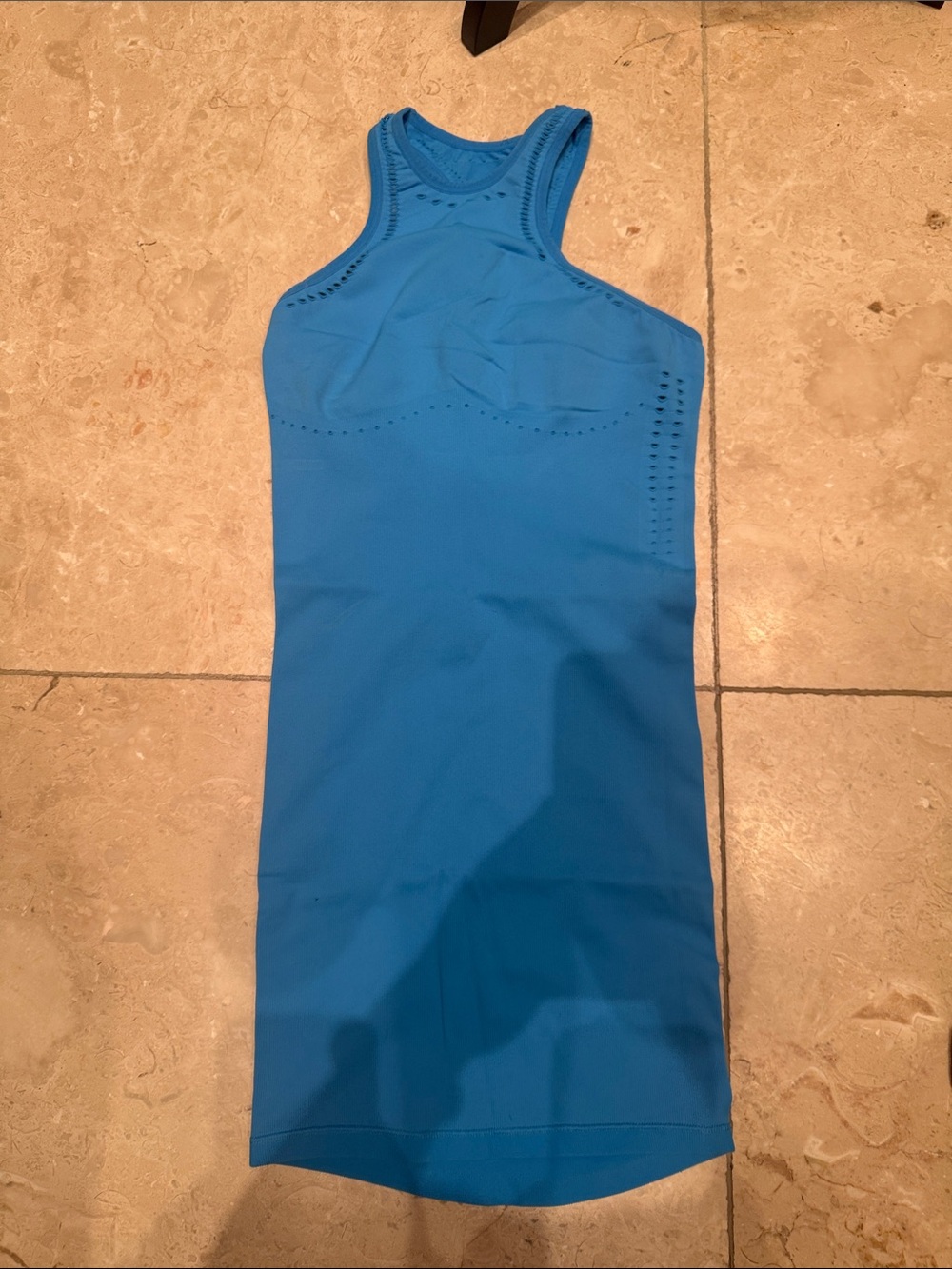 ALO Yoga Blue Racerback Mini Dress